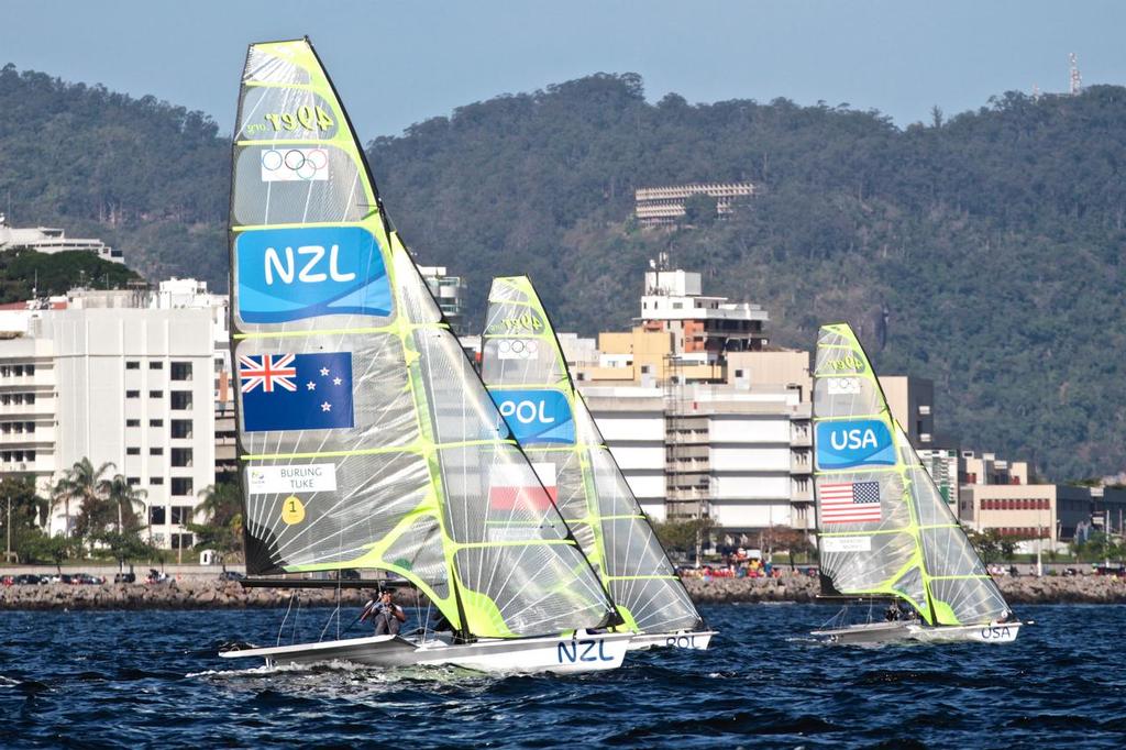 Day 6 - 49er August 13, 2016. Kiwis start working through the fleet in Race 5 © Richard Gladwell www.photosport.co.nz